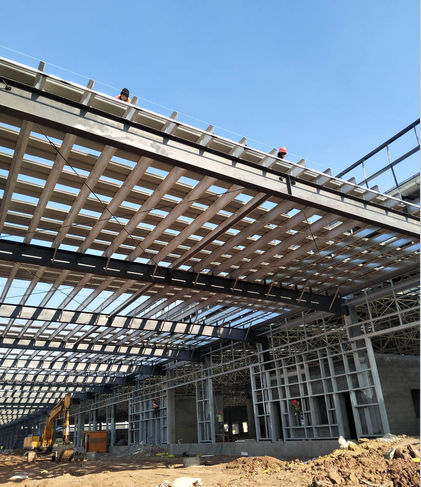 Lightweight Steel Structure Hangar Fireproof Large Span Metal Aircraft Hangars