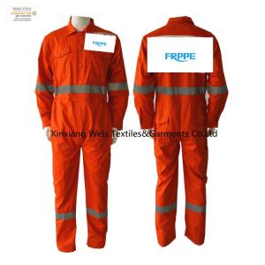 Quality Customized Light Weight Red Cotton Flame Retardant Fire Proof Working Coveralls For Men NFPA70E wholesale