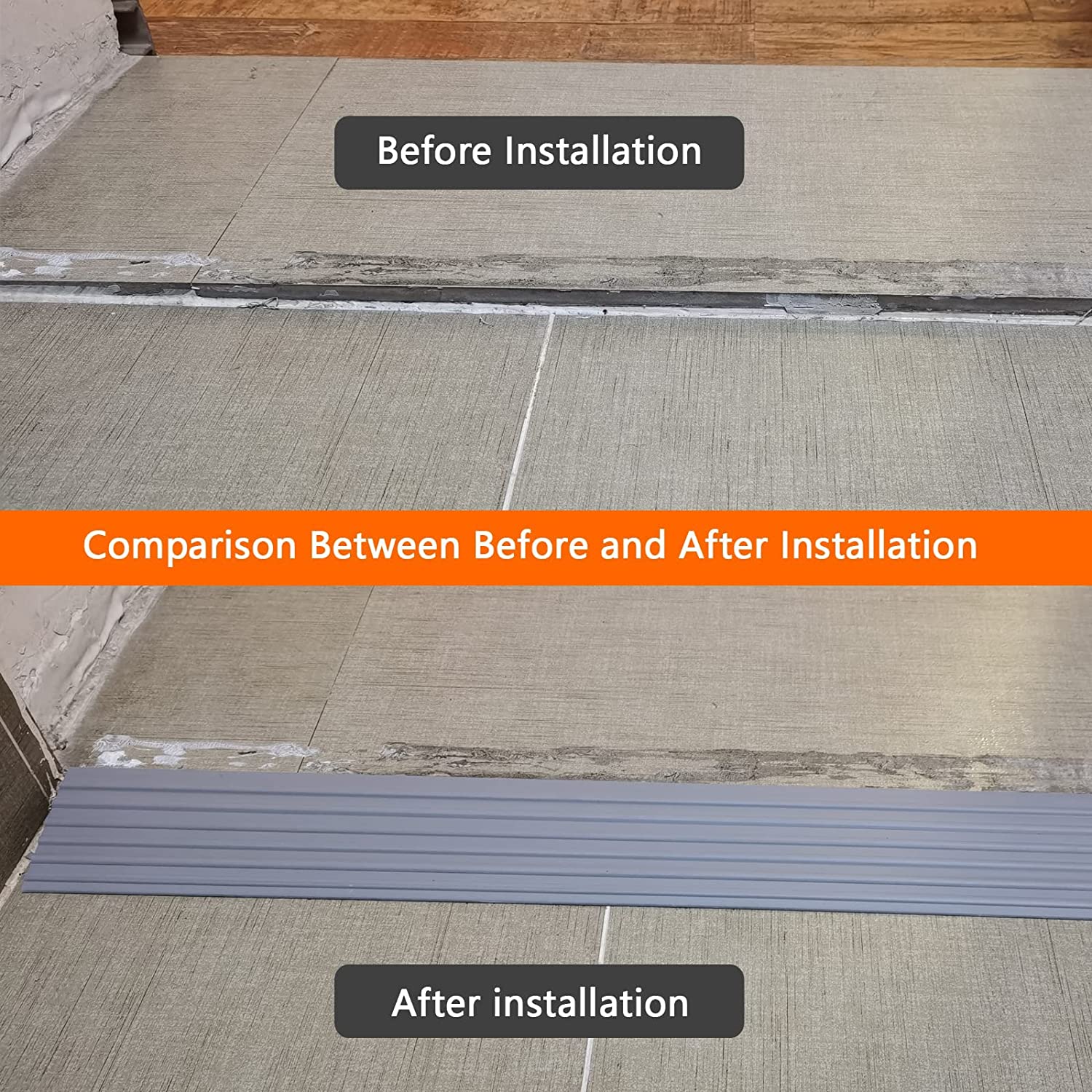 5-7 Days Fast Shipping Versatile Rubber Ramp for Thresholds Doorways and Bathrooms
