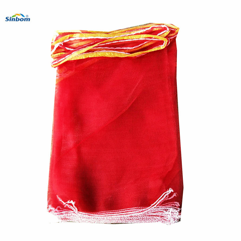 Drawstring Closure Virgin HDPE Plastic Monofilament Mesh Sack Customized for Onion