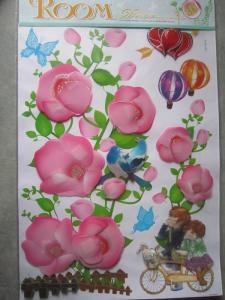 Quality 3294 Eco-friendly PVC 3d Wall Decoration Stickers for Wedding Decoration wholesale