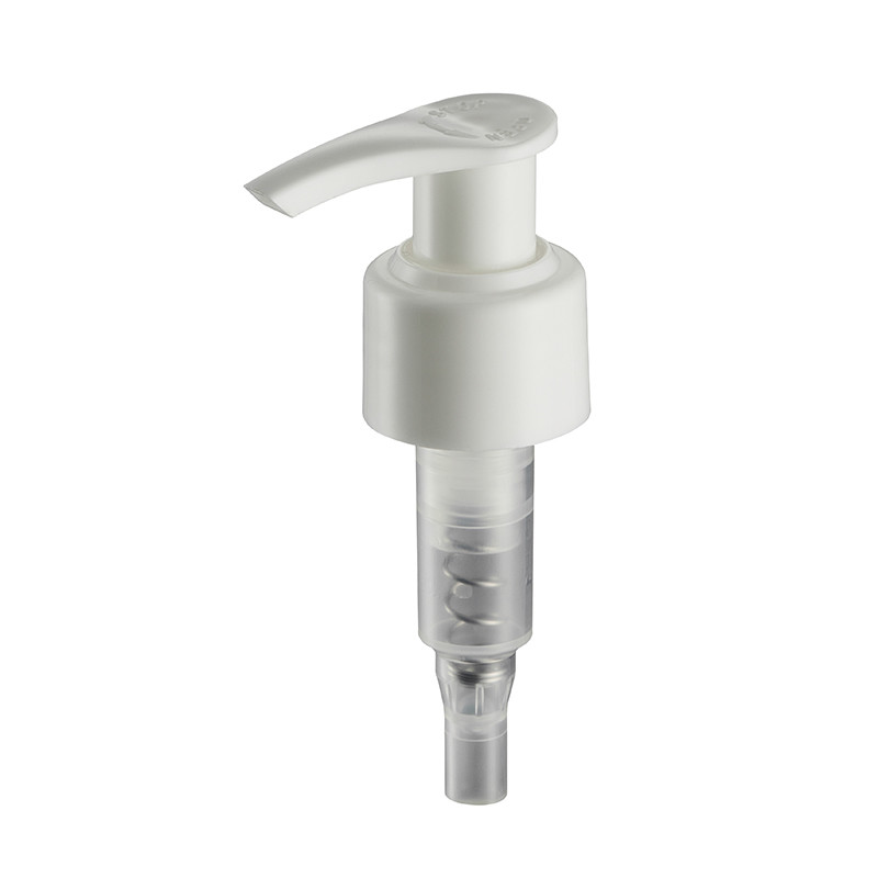 Gold White Hand Lotion Pump Dispenser Ribbed 1.3cc
