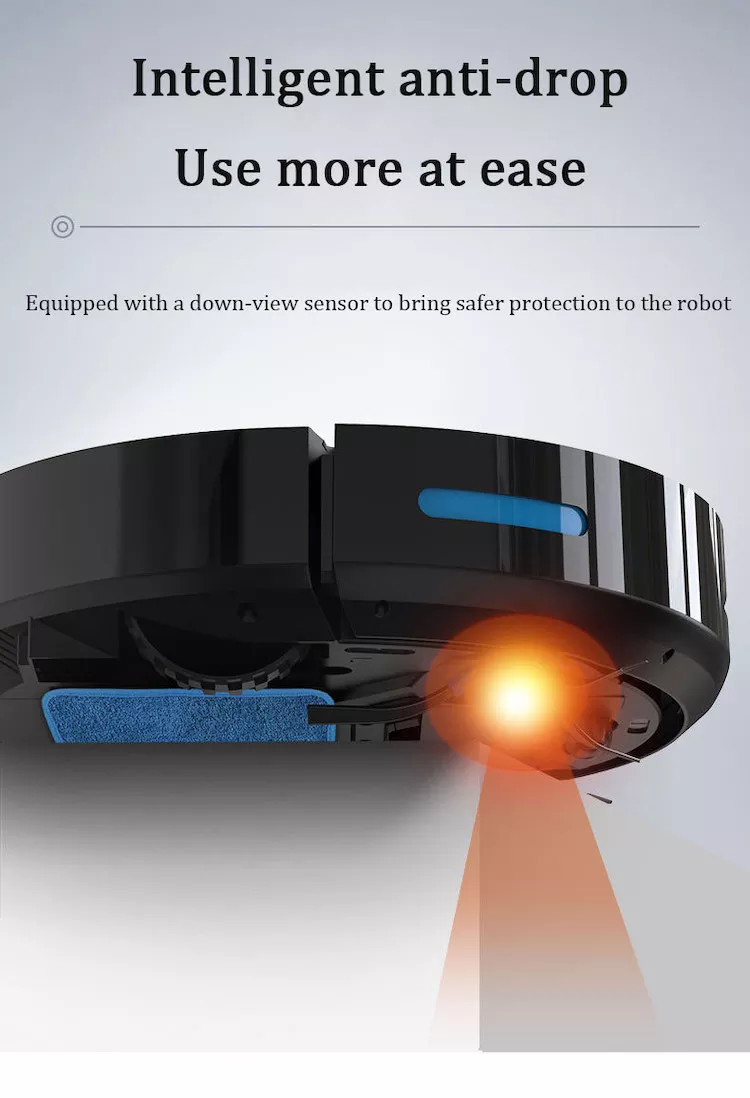 Glomarket Smart Home Tuya Robotic Auto Vacuum Cleaner 2500mah Battery Multifunction