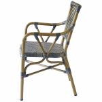 Anti Moth Aluminum Bistro Waterproof Wicker Rattan Dining Chairs