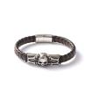 Buy cheap Skeleton Skull Brown Black Leather Creative Personality Stainless Steel Casting from wholesalers