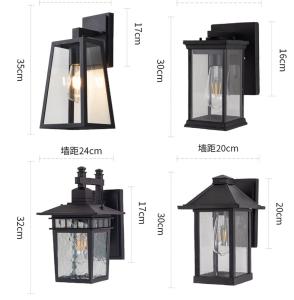 Quality Bright Outdoor Waterproof LED Wall Lights Exterior E27 Bulb 1 17x17x35cm wholesale