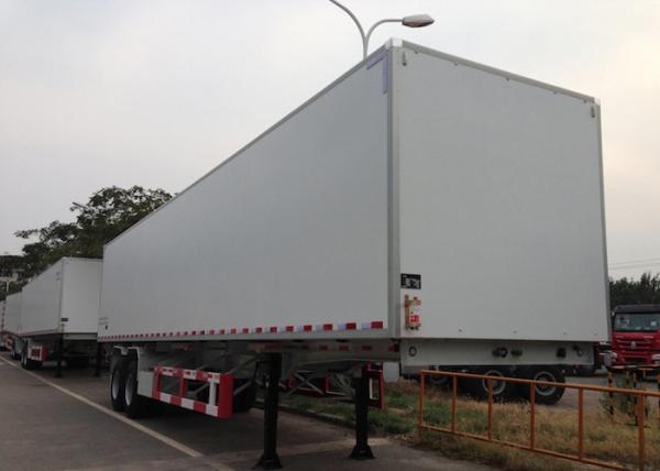 Insulated GRP Sandwich Refrigerated Truck Trailer 2 Axles 40 Foot For Food