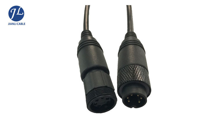 Trailer Truck Backup Camera Cable 6 Pin Male To Female For Video Signal Transmit