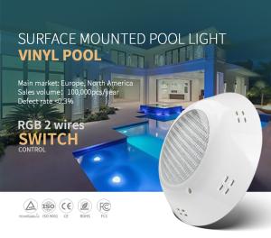Quality VDE 520LM Vinyl Pool Lights IP68 Waterproof Switch Control 12v 17W wholesale