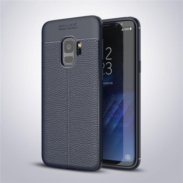 New design Soft TPU mobile phone case For Samsung Galaxy S9 Litchi leather TPU