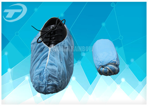 Non Skid Disposable Shoe Covers SPP Fabric With Anti - Slip Sole , Ce Certified