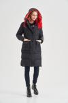 FODARLLOY Women's Winter Down Coats Jacket Red Women's Zipper Slim Hooded Coat