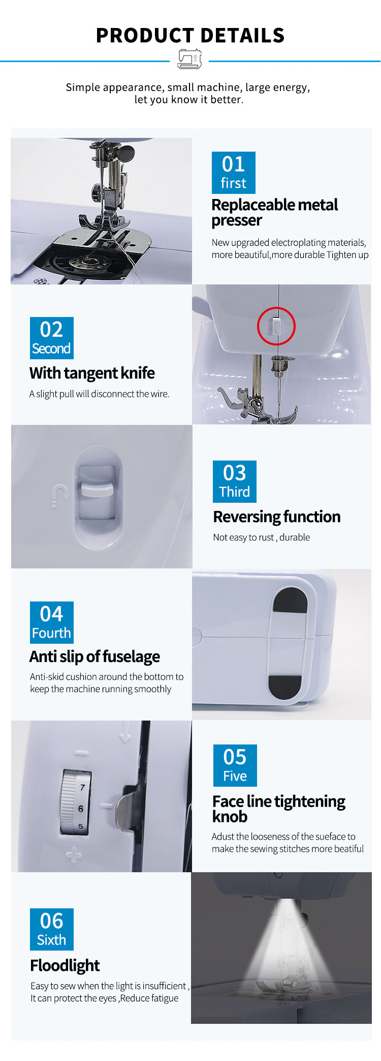 9w Handheld Electric Sewing Machine With Foot Pedal for Easy Operation and Portability
