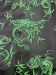 Eco Friendly Textured Viscose Jacquard Bird Flower Jacquard Fabric Breathable