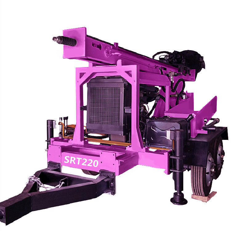 200m Deep Water Well Drilling Equipment Small Trailer Mounted Water Well Drill Machine