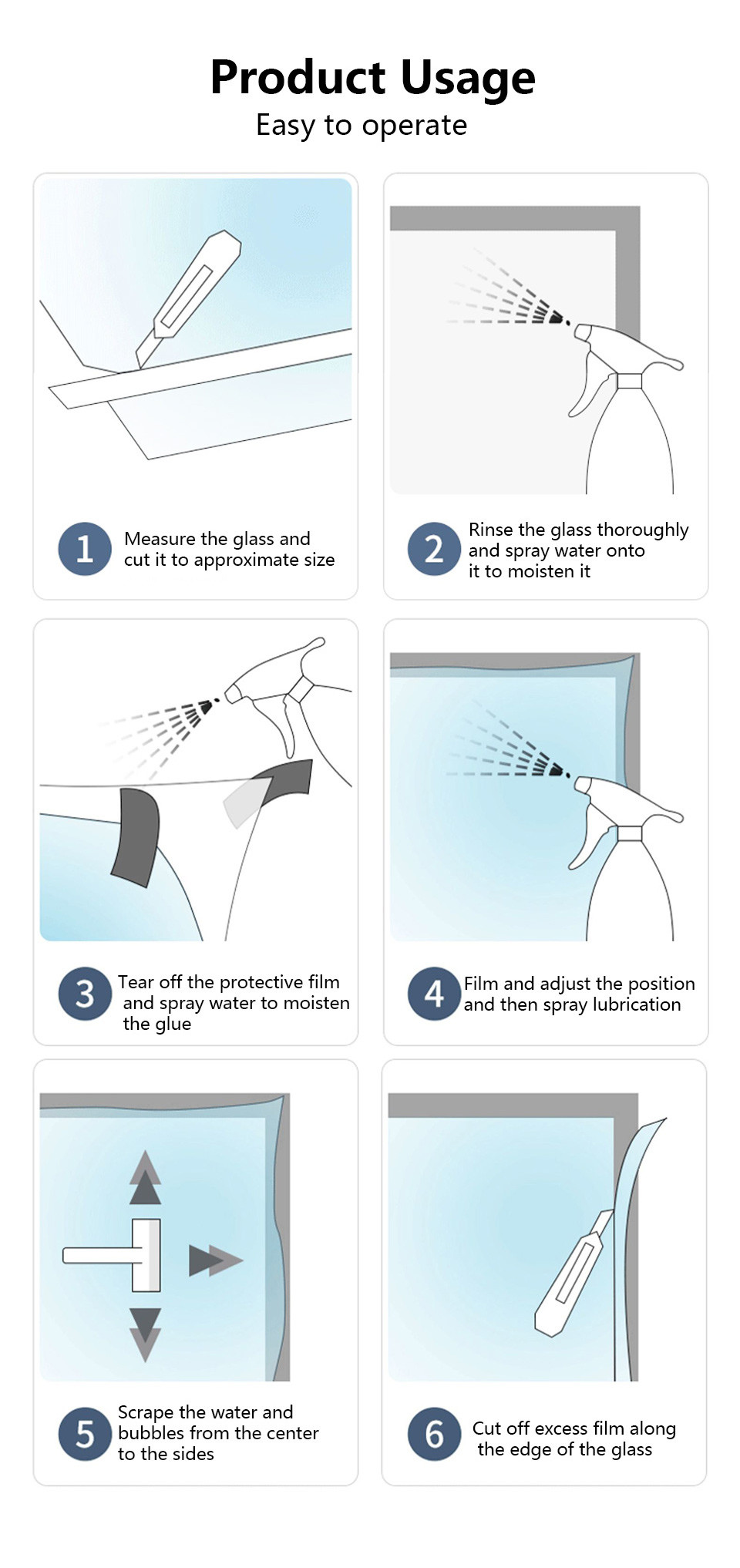 Self Adhesive Building Glass Film Residential Window Tinting Building Window Insulation Solar Film One Way Black Tint