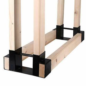 Quality Steel Firewood Log Rack Bracket Kit for Fireplace or Fire Pit Wood Storage Holder wholesale