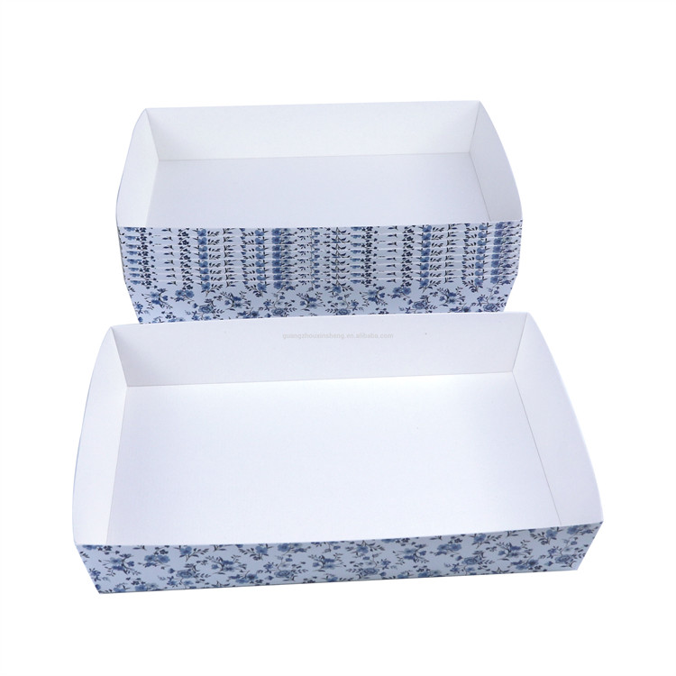 Oven Safe Long Rectangle Paper Cake Baking Pans High Temperature Resistant