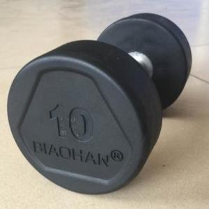 Quality Black Hexagon 10kg 15kg Gym Fitness Dumbbell 30 X 141mm wholesale
