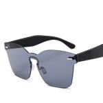 UV400 Rimless Square Frame One Piece Lens Band Packaging Women Hot Sale
