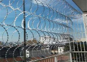 Quality Single Concertina Razor Barbed Wire Use For Security Fencing CBT - 65 BTO - 22 wholesale