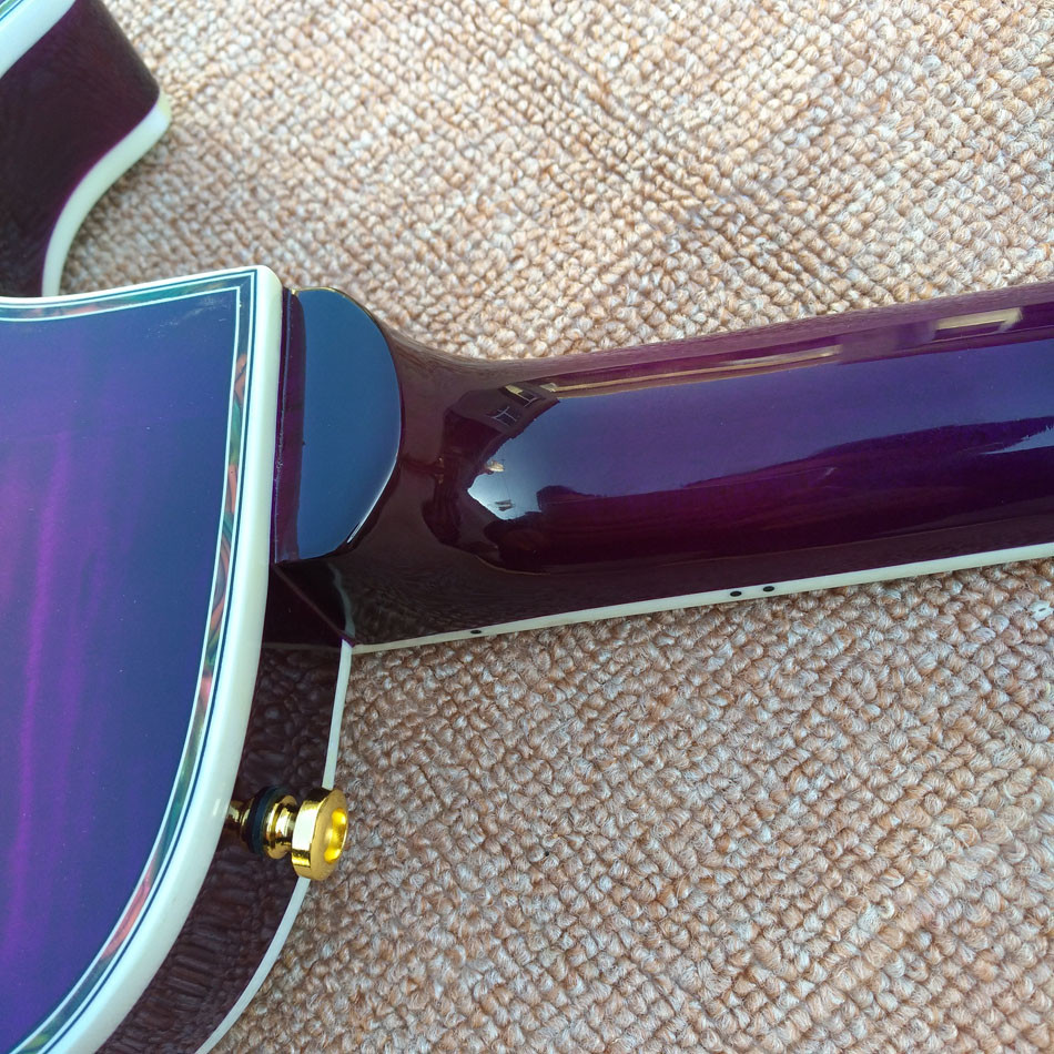 Flame Maple Top & Back Custom LP electric guitar with Abalone binding top & back