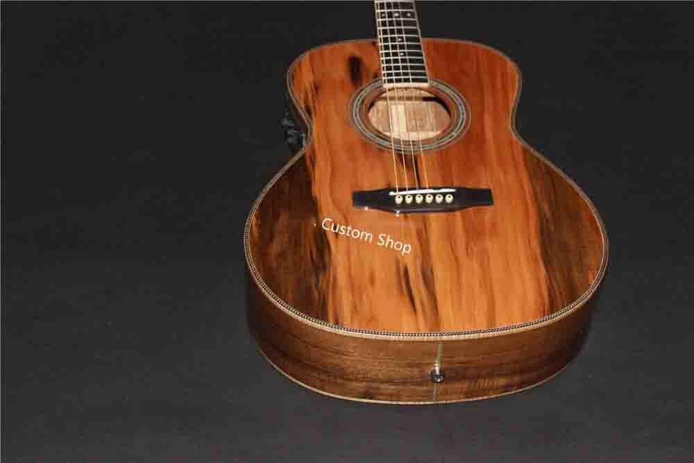 Custom Grand AAAAA All Solid European Applewood OMJM Acoustic Guitar Herringbone Binding