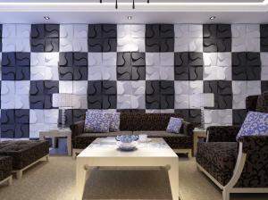 Quality Waterproof Acoustic Sound 3D Panel for Office Interior Wall Decorative 500mmx500mm wholesale