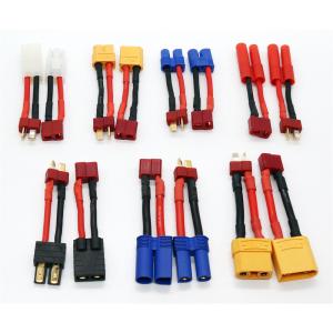 Quality XT90 XT60 XT30 male and female Conector 10/12/14/16AWG 200mm 250mm Silicone Wire Cable For RC Airplane Drone Battery wholesale