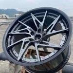 factory Customized 2 piece brushed grey luxury aluminum alloy forged wheel rim