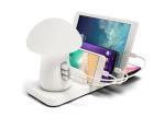 Mushroom White 10W QI Wireless Night Light Charging Station