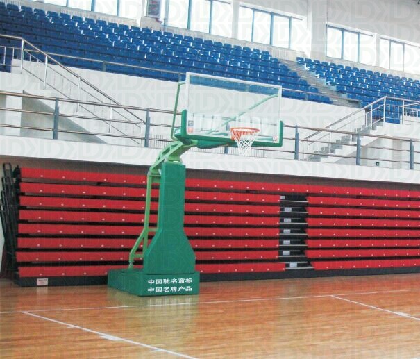 Miniature Green Hydraulic Basketball Hoop Durability Adult Movable Basketball Stand