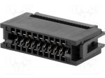 Black Durable Card Edge Connector 2.54mm Pitch IDC Type Wear Resistant