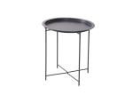 Folding 46x52cm Modern Round Side Table Metal Anti Rust Waterproof Outdoor
