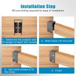 Steel Powder Coated Concealed Joist Hanger for Outdoor Deck Wood Railing and