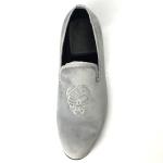 Embroidered Slip On Velvet Loafers , Male High End Mens Loafers