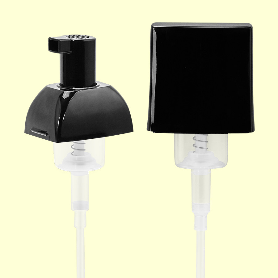 30-410 Lotion Dispenser Pump Black Rectangle Closure For Rectangle Bottle Mouth