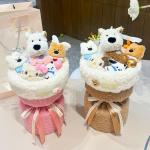 West Highland White Terrier Dog Plush Doll Bouquet Sloppy Puppy Bouquet Birthday