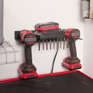 Countertop Wall Mounted Utility Battery Storage Organizer for Workshop Drill Holder