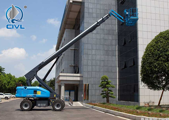 38.4m Straight Arm Aerial Work Platform 54kw Engine Cherry Picker