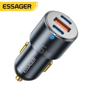 Quality PD Typc C USB A EV Car Chargers Quick Charging 60W 66W For 12V 24V EV Car wholesale