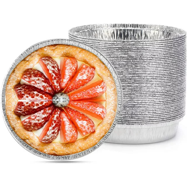 6 Inch Round Mini Pie Pan 12 Ounce Aluminum Foil Potpie Pans