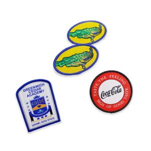 Quality School Applique Woven Patch Badges , Sew On Embroidered Patches OEM wholesale