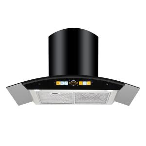 Quality Custom Arc Glass Chimney Hood Chimney Cooker Hood 90cm wholesale