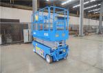 AC Power Rough Terrain Scissor Lift Anti Slip Steel Plate Safety Operation
