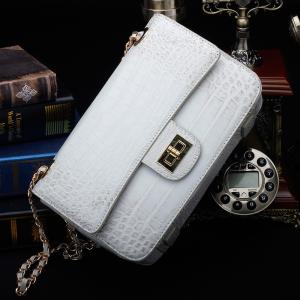 Quality Luxury Genuine Crocodile Belly Skin Gold Hardware Lady Evening Flap Purse Alligator Leather Women Single Shoulder Bag wholesale