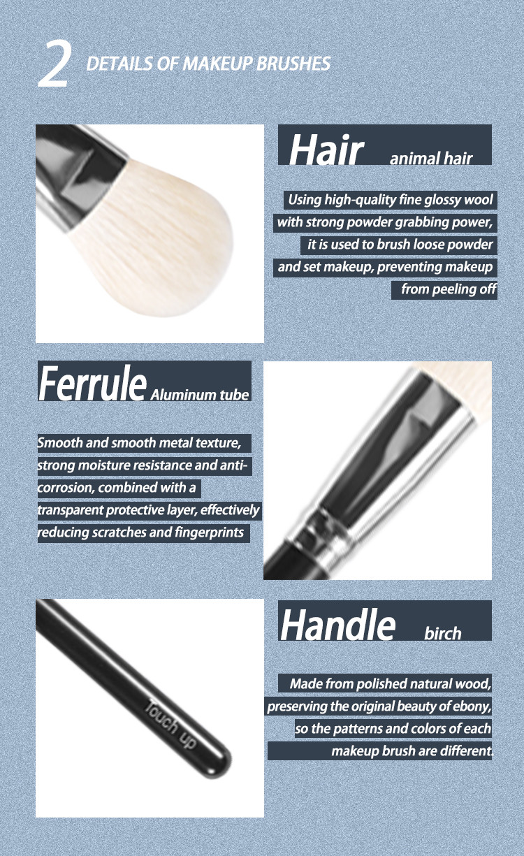 224A15410 Black Soft Goat And Sable Hair Makeup Brush Set Cosmetic Brush Set Customized