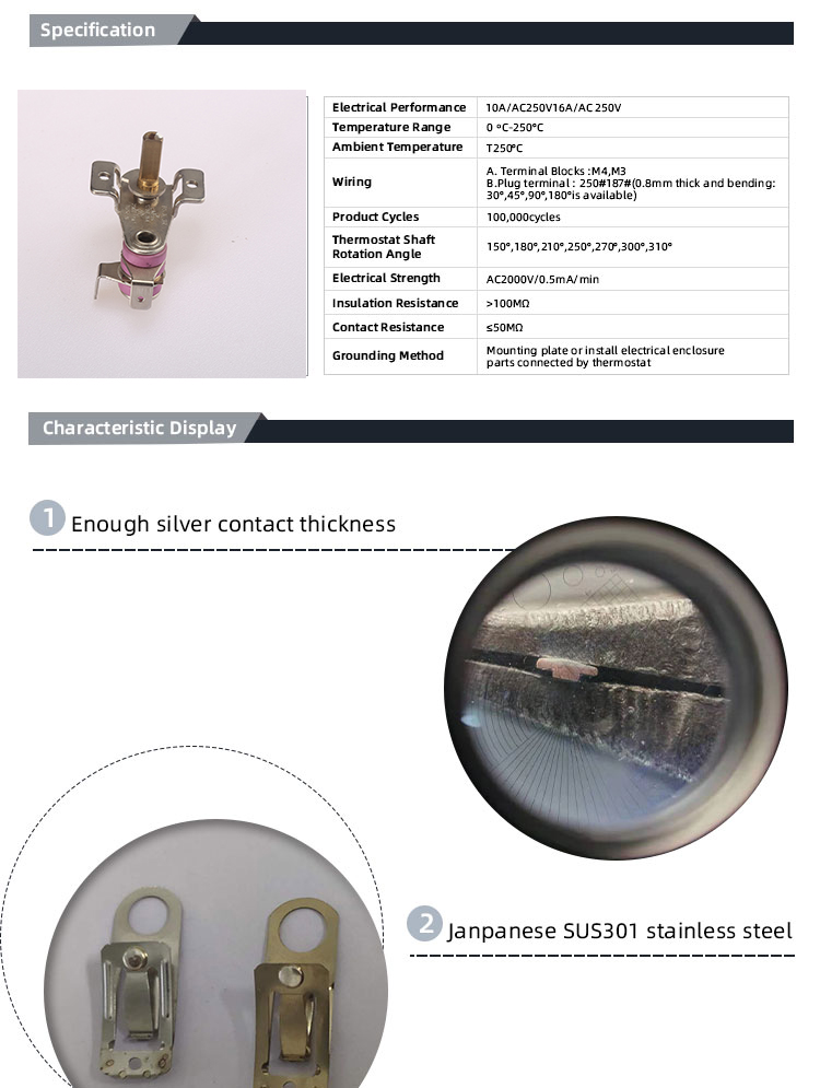 Electric Oven Thermostat Adjustable Temperature Controller for Mechanical Thermostat