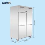 Commercial Stainless Steel Upright Refrigerator 4 Doors Freezer