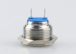 Waterproof Metal Push Button Switch Momentary Flat Head 2 PIN Terminal 1NO